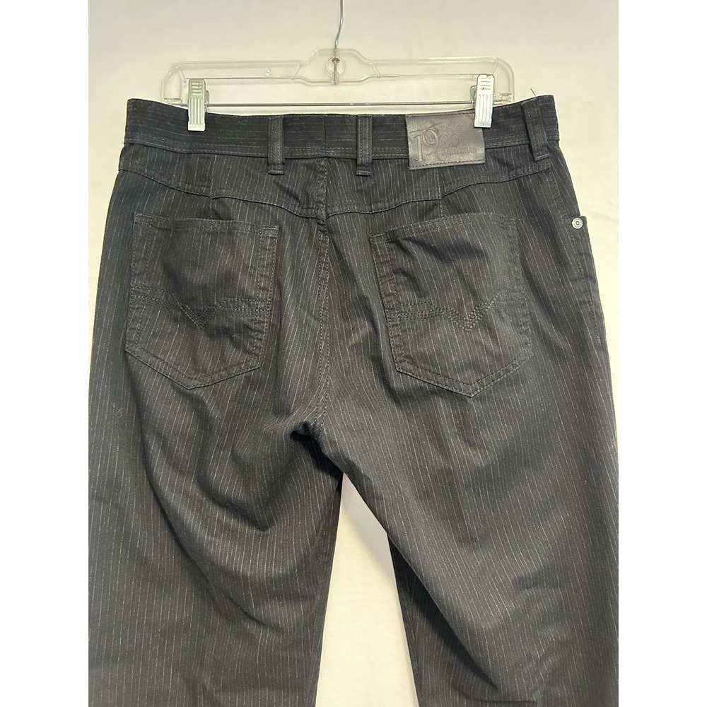 Gardeur Nigel 1 Pants Mens 34x32 Black With Thin White Stripes 5Pocket Stretch - Picture 14 of 16